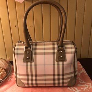 Authentic Burberry Pink Nova Check Satchel